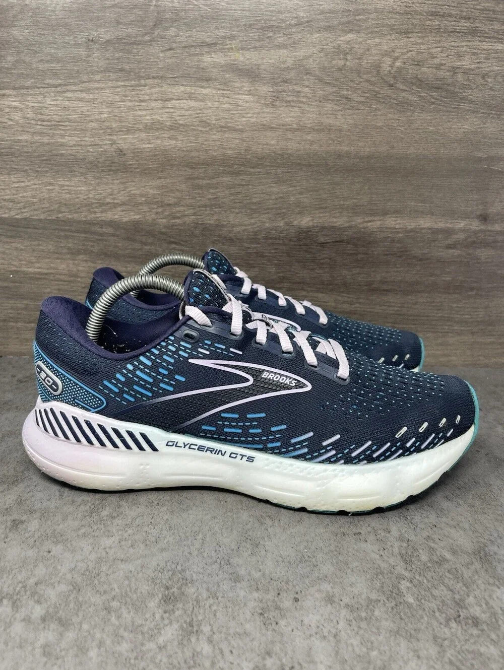 Brooks Glycerin GTS 20 Peacoat Blue Size 10 Womens Support Running Shoes